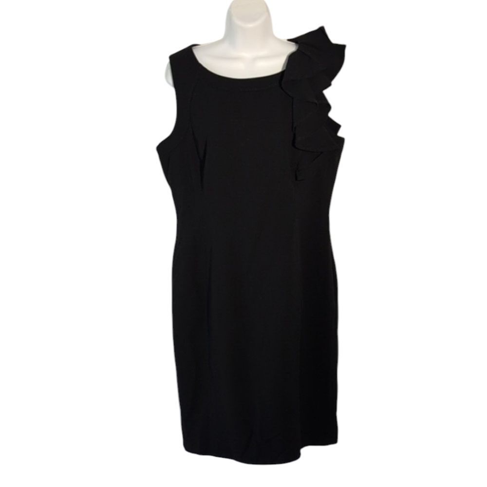 Calvin Klein Black Ruffle Mini Dress